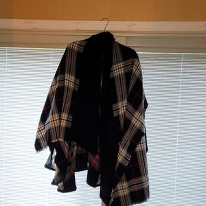 Black, Red, White Poncho